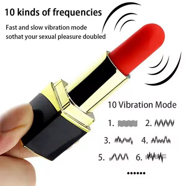 Vibro rouge à lèvre Médium rechargeable avec 10 niveaux de vibrations