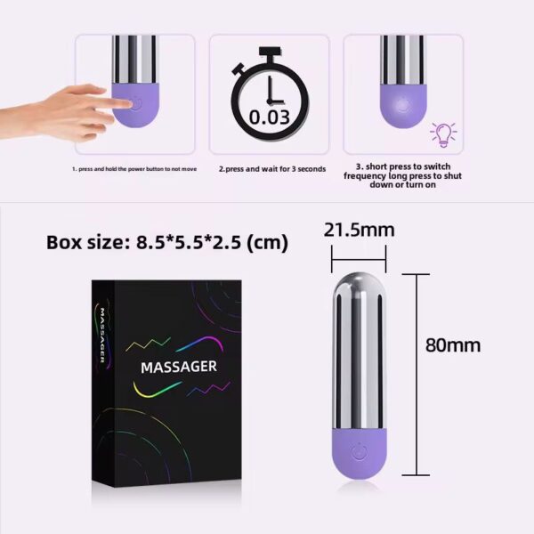 Bullet DUO Premium rechargeable avec 10 niveaux de vibrations
