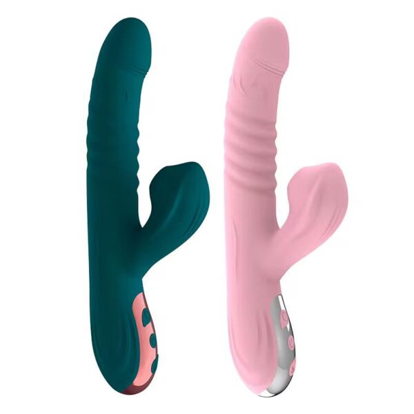 Vibro RABBIT VIP 🐰 rechargeable télescopique rotatif chauffant et doté d’un suceur avec 10 niveaux nets