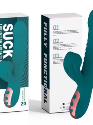 Vibro RABBIT VIP 🐰 rechargeable télescopique rotatif chauffant et doté d’un suceur avec 10 niveaux nets