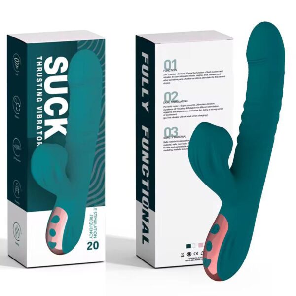 Vibro RABBIT VIP 🐰 rechargeable télescopique rotatif chauffant et doté d’un suceur avec 10 niveaux nets