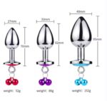 Plug anal en métal avec clochettes