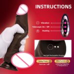 Gode VIP vibrant télescopique chauffant rechargeable et doté de sa télécommande