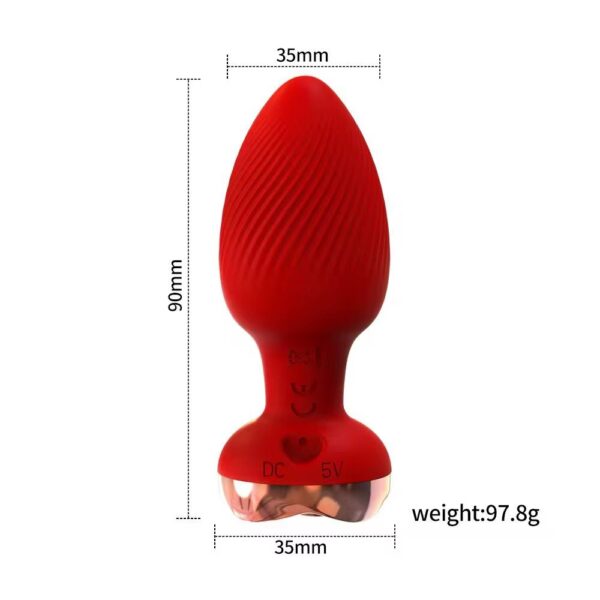 Plug Anal rechargeable doté de sa télécommande avec 10 niveaux de vibrations