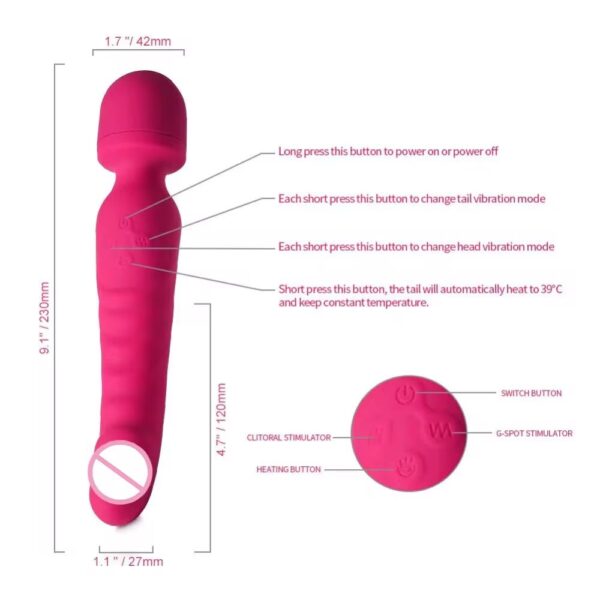 Vibro Wand Duo premium rechargeable